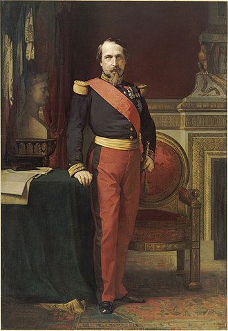 portrait officiel de Louis-Napolon Bonaparte, sur toile par Flandrin