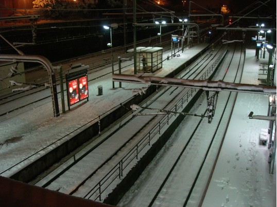Gare Rive Gauche dserte. Clich J. Larour dcembre 2010