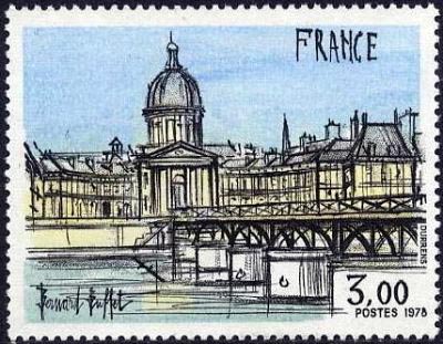 Pont des Arts  Paris. Oeuvre originale, cration pour La Poste. YT n° 1994