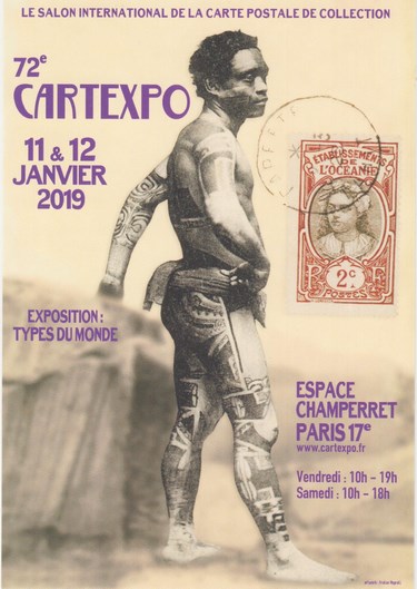CP souvenir du salon Cartexpo 72 du 11 au 12 janvier 2019  Champerret Editeur Les Amis de Cartexpo, Paris  Carte non numrote