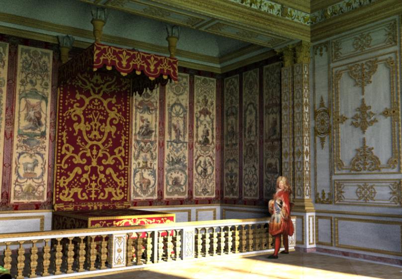 Chambre de parade de Monseigneur au Chteau-Neuf de Meudon, 1709. (document Phidias 3D)