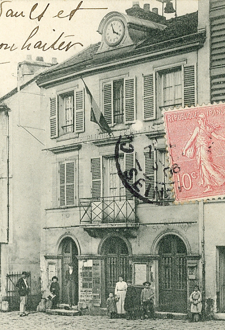 Faade de la Mairie avant 1906.