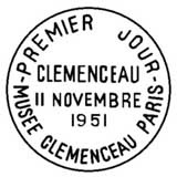 Cachet commmoratif premier jour du Centenaire de la naissance de Georges Clemenceau