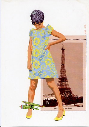 Levallois-Perret 1889-1989 : Centenaire de la Tour Eiffel. Cration J.N.P.. Ed. Club des Crateurs et Cartophiles Contemporains, CPM d’une srie M34/37