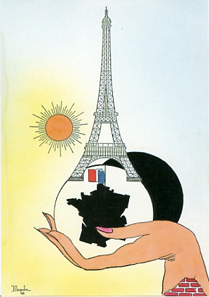 Levallois-Perret 1889-1989 : Centenaire de la Tour Eiffel. Cration Jacques CHARPENTIER. Ed. Club des Crateurs et Cartophiles Contemporains, CPM d’une srie M7/37