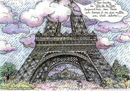 Levallois-Perret 1889-1989 : Centenaire de la Tour Eiffel. Cration Jacqueline BOURDILLON. Ed. Club des Crateurs et Cartophiles Contemporains, CPM d’une srie M26/37
