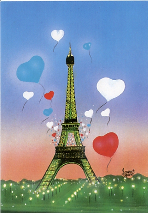 Levallois-Perret 1889-1989 : Centenaire de la Tour Eiffel. Cration Laurent CLAUDE. Ed. Club des Crateurs et Cartophiles Contemporains, CPM d’une srie M21/37