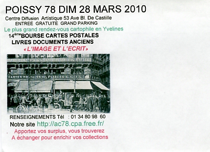 Annonce de la 14me bourse de Poissy 28 mars 2010