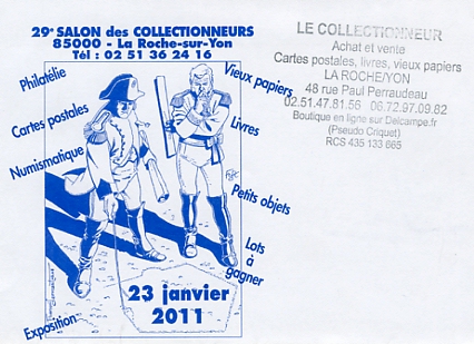 Annonce du 29me salon de La Roche -sur-Yon, 23 janvier 2011