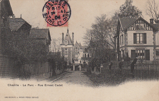 Rue Cadet dans le parc Fourchon. CPA circule le 24/4/1904. (coll. part.)