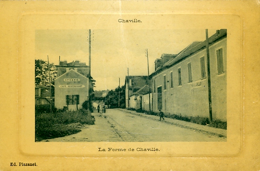 Perspective de la rue de Jouy  la hauteur de la Ferme du Haras de Gaillon (coll. part.)
