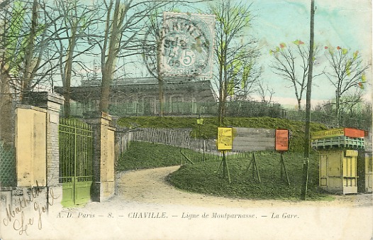 Colorie  grandes touches, cette vue de la gare de Chaville Rive-Gauche est encore bien champtre (coll. part.)