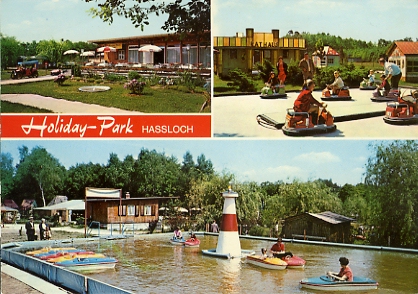 Multi-vues de Holiday Park. CPM n° 141, diteur Otto Jaenecke, 6700 Ludgwigshafen/Rhein. (Carte non circule annes 90. (coll. part.)