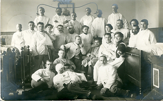 Hpital militaire  Hassloch, carte photo circule en 1915 (coll. part.)