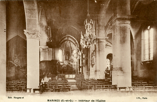 glise Saint-Remi, inscrite monument historique en 1926, chapelle classe en 1981. Elle fut rige entre 1535 et 1562. CPA spia circule le 23 juillet 1945(coll. part.)