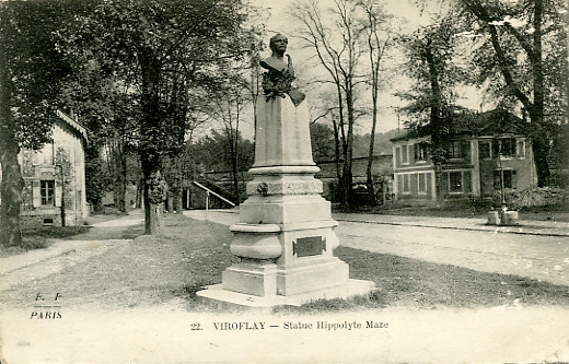 Un beau cadrage du monument  Hippolyte Maz,  l’entre de Viroflay.