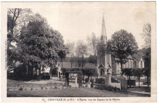 Notre Dame Vue depuis le jardin de la Mairie. Carte circule le 19/7/1937.