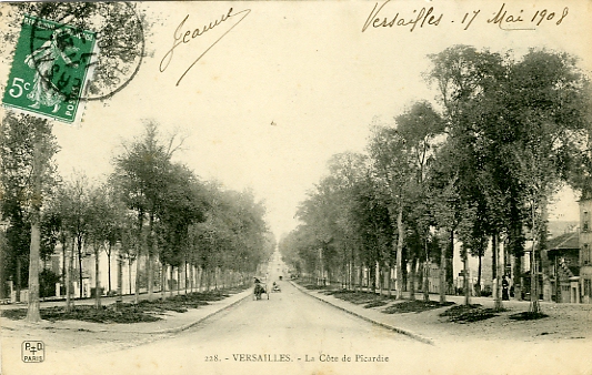 La longue cte de Picardie, prolongement de l’avenue de Saint Cloud.