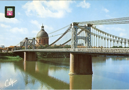 toulouse : le pont suspendu et le dôme de la Grave. Ed. CELY Michel Pendaries, Toulouse -  n° 3359rave.