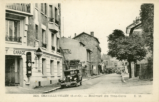Avenue des Trois-Gares, vue de l’angle de l’av. Gaston Boissier, dans les annes 30 (coll. part.)