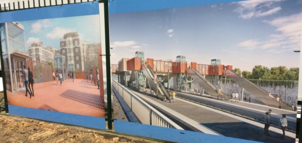 Préfiguration de la gare rive gauche. Vues en limites de chantier, rue Hippolyte Mazé. octobre 2020 Préfiguration de la gare rive gauche. Vues en limites de chantier, rue Hippolyte Mazé. octobre 2020