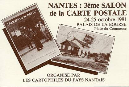 CP souvenir des 3mes journes de nates, les 24-25 octobre 1981. Diptyque.