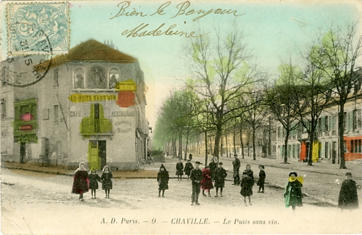 Au coeur de Chaville, le carrefour du Puits-sans-vin sur la route nationale,  hauteur de la rue reliant les 3 gares (coll. part.)