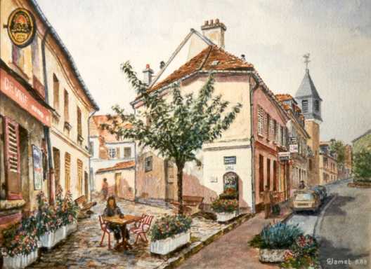 La fontaine du Village, vue par Georges Jamet (avec l’aimable autorisation de l’auteur)