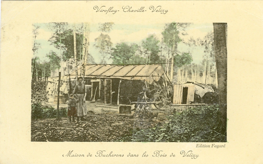 Famille de bucheron en forêt. (coll. part.) Famille de bucheron en forêt. (coll. part.)