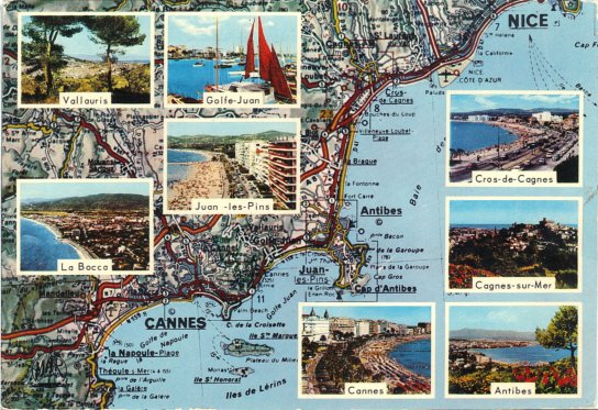 Carte des Alpes Maritimes.