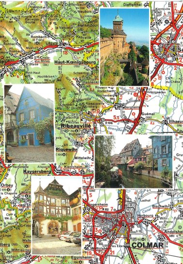 Carte de la rgion Alsace.