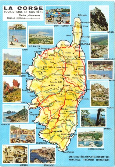 Carte de la Corse en un dpartement.