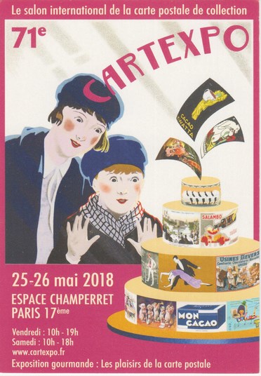 CP souvenir du 71e salon Cartexpo  du 25 au 26 mai 2018 à Champerret Editeur Les Amis de Cartexpo, Paris Carte non numérotée