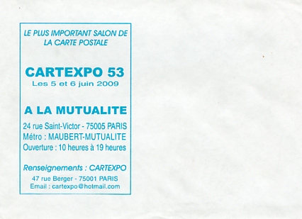 Annonce du Cartexpo 53, les 5-6 juin 2009