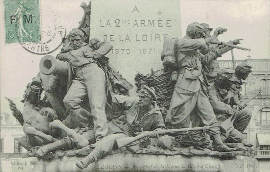 Le Mans - Bas-relief de la statue du Gnral Chanzy.