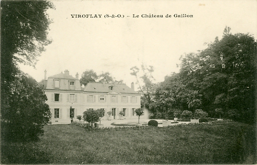 Vue du parc et du château Gaillon. CPA  (coll. part.)