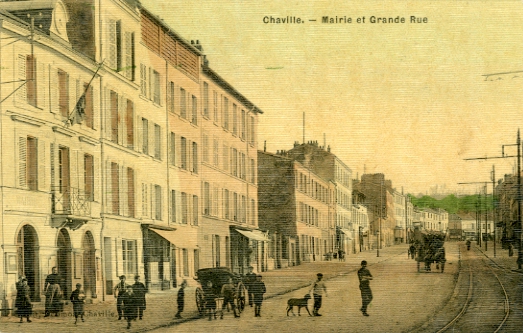 La Mairie au début du XXème siècle. CPA coloriée toilée. La Mairie au début du XXème siècle. CPA coloriée toilée.