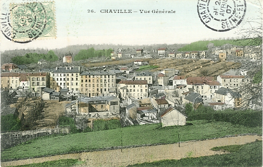 Un beau panorama en couleurs. CPA E. Malcuit, circule en 1907. (coll. part.)