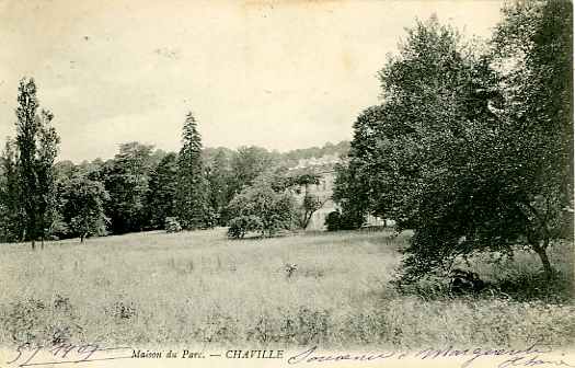 Villa du Parc. La Villa donnait sur la route nationale, et s’ouvrait sur un grand parc.