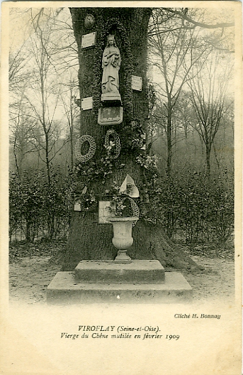 La statue de la vierge sur le Chne fut mutile en 1909.