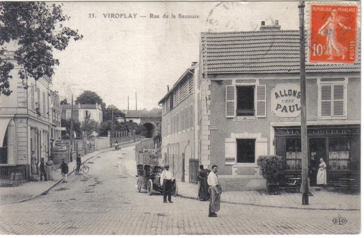 La descente de la Saussaye,  la hauteur de Chez Paul. Coll. part.