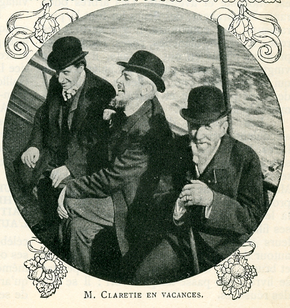 Jules Clartie  la mer avec des amis.