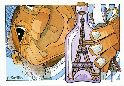 Levallois-Perret 1889-1989 : Centenaire de la Tour Eiffel. Création Bernard PRADIGNAC. Ed. Club des Créateurs et Cartophiles Contemporains, CPM d’une série M11/37