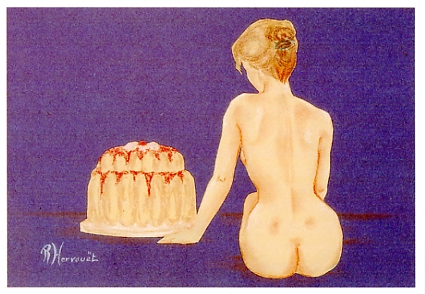 Carte-souvenir du 7me Festival de la Carte Postale et du Graphisme, FESTICART,3-4 juin 1995, Enghien-les Bains. Cration Rgine Hervout.