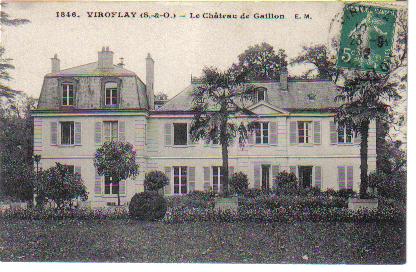 Le château Gaillon, ici sur une carte de 1910, est toujours présent au milieu d’une résidence construite à la fin des années 50.  Il a été dûrement frappé par la tempête de Noël 1999. (coll. part.)