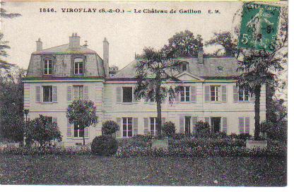 Le chteau Gaillon, ici sur une carte de 1910, est toujours prsent au milieu d’une rsidence construite  la fin des annes 50.  Il a t drement frapp par la tempte de Nol 1999. (coll. part.)