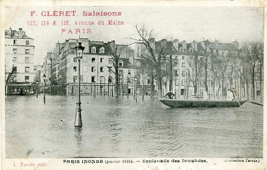 Esplanade des Invalides sous les eaux.