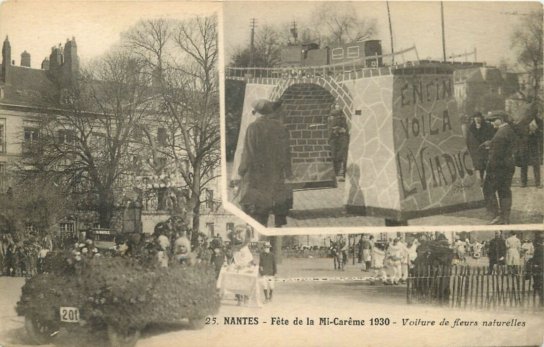 Mi-Carme 1930 - n° 25 - Voiture de fleurs naturelles