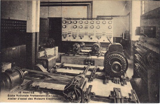 Ecole nationale professionnel Livet - Salle d’essai des moteurs lectriques. CPA