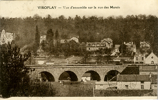 Une belle perspective avec le viaduc en premier plan. Carte spia dont la facture marque un retirage dans les annes 30. (coll. part.)